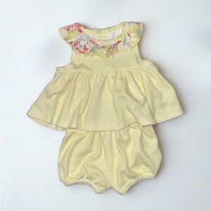 Yellow Ruffled Baby Romper